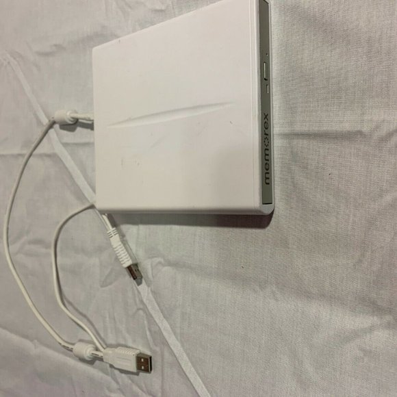 MEMOREX 8X SLIM DVD MULTI-FORMAT WHITE EXTERNAL MRX-650LE V3 RECORDER NM 03452 - Picture 1 of 12